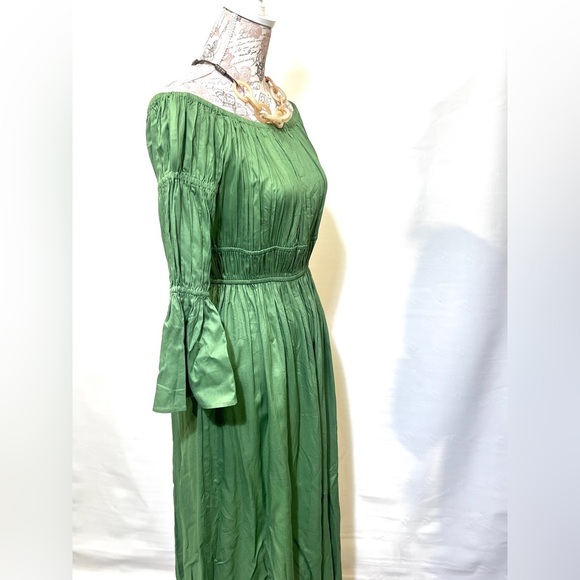 ALEXIA ADMOR Green smocked midi dress size 8 - Picture 8 of 14